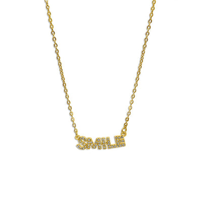 Smile Diamond Gold Necklace
