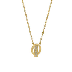Diamond Ball Chain Gold Necklace