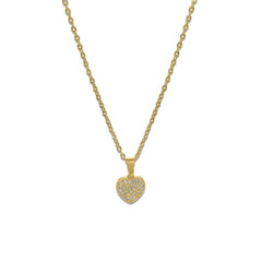 Diamand Heart Gold Necklace