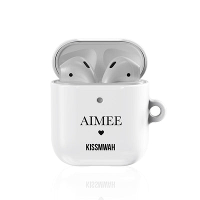 White Simple is More Airpod Case