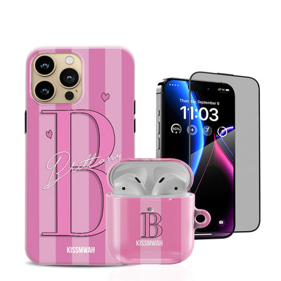 Pink Lovin Phone Case + Airpod Case + Screen Protector