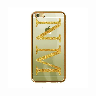 Gold Glitter Initials Case