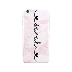 Pink Marble Name With Hearts