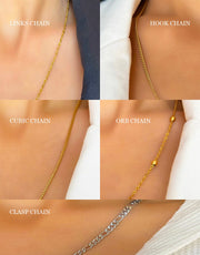Halskette mit Diamant-Namensausschnitt