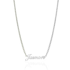 Elegant name with love heart necklace