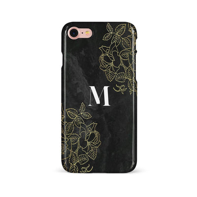 Gold Floral Initial