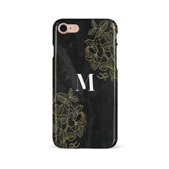 Gold Floral Initial