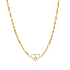 Initial heart diamond necklace