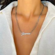 Elegant name birthstone necklace